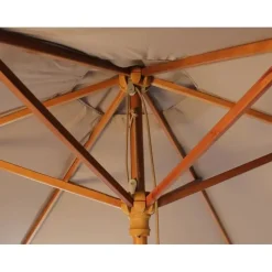 Garden Parasols|Beach Parasols-Umbrella Heaven 2.5m Wood Pulley Parasol UV 50+ choice of 10 colours