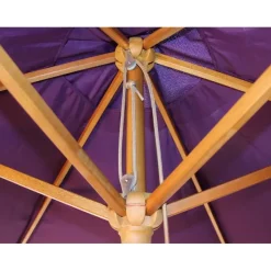 Garden Parasols|Beach Parasols-Umbrella Heaven 2.5m Wood Pulley Parasol UV 50+ choice of 10 colours