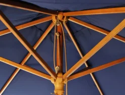 Garden Parasols|Beach Parasols-Umbrella Heaven 2.5m Wood Pulley Parasol UV 50+ choice of 10 colours