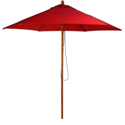 Garden Parasols|Beach Parasols-Umbrella Heaven 2.5m Wood Pulley Parasol UV 50+ choice of 10 colours