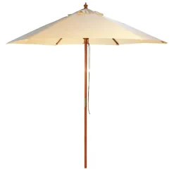 Garden Parasols|Beach Parasols-Umbrella Heaven 2.5m Wood Pulley Parasol UV 50+ choice of 10 colours