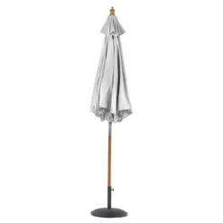 Garden Parasols|Beach Parasols-Umbrella Heaven 2.5m Wood Pulley Parasol UV 50+ choice of 10 colours