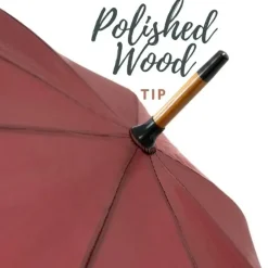 Mens Walking Umbrellas|Ladies Walking-Umbrella Heaven Maroon Wood Stick Umbrella