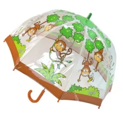Kids Dome Umbrella|Boys Umbrellas-Umbrella Heaven MONKEYS PVC Kids Umbrella