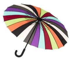 Mens Walking Umbrellas|Ladies Vintage Umbrellas-Umbrella Heaven Multicoloured Umbrella – 24 Panels – The Colour Wheel Multi-Coloured