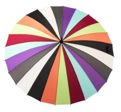 Mens Walking Umbrellas|Ladies Vintage Umbrellas-Umbrella Heaven Multicoloured Umbrella – 24 Panels – The Colour Wheel Multi-Coloured