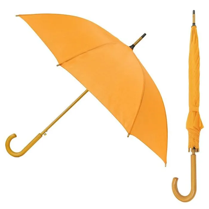 Ladies Walking-Umbrella Heaven Mustard Wood Stick Umbrella Yellow