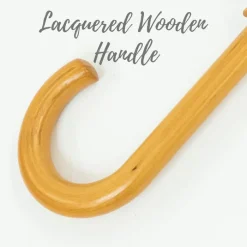 Ladies Walking-Umbrella Heaven Mustard Wood Stick Umbrella Yellow