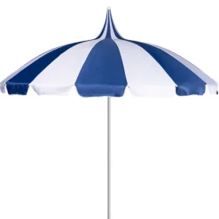 Garden Parasols|Beach Parasols-Umbrella Heaven Navy and Cream Pagoda Garden Parasol