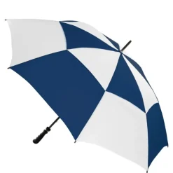 Windproof Golf Umbrellas|Golf Umbrellas-Umbrella Heaven Navy and White Vented Golf Umbrella – Auto-Open