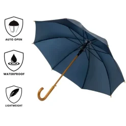 Mens Walking Umbrellas|Ladies Walking-Umbrella Heaven Navy Umbrella – Wood Stick