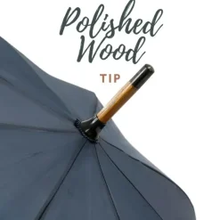 Mens Walking Umbrellas|Ladies Walking-Umbrella Heaven Navy Umbrella – Wood Stick