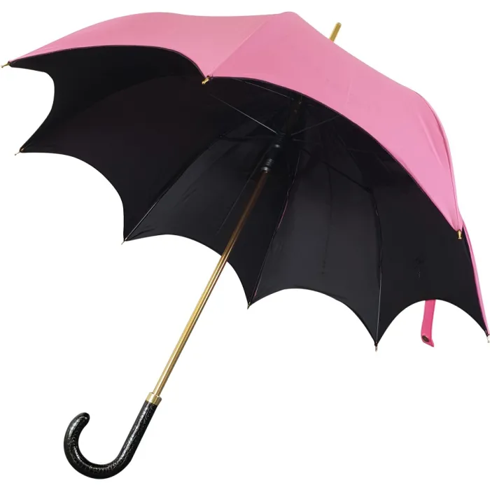 Ladies Vintage Umbrellas|Ladies Vintage Umbrellas-Umbrella Heaven Pink and Black Gothic Umbrella – FREYA