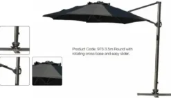 UV Protection Garden Parasols|Garden Parasols-Umbrella Heaven Premium 3.5 Metre Cantilever Parasol