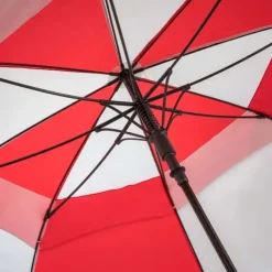 Windproof Golf Umbrellas|Golf Umbrellas-Umbrella Heaven Premium Red & White Golf Umbrella – Vented – Windproof – Auto-Open