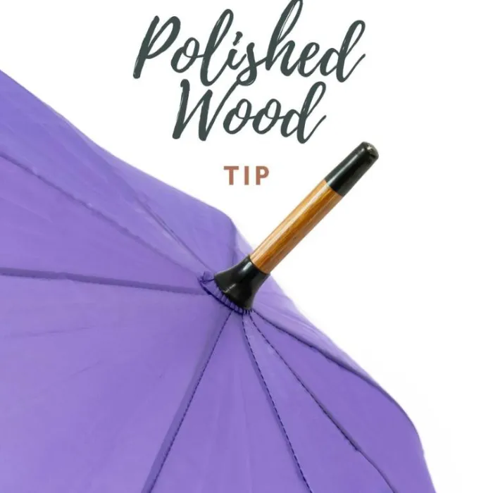 Ladies Walking-Umbrella Heaven Purple Wood Stick Umbrella