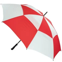 Windproof Golf Umbrellas|Golf Umbrellas-Umbrella Heaven Red & White Vented Golf Umbrella – Windproof