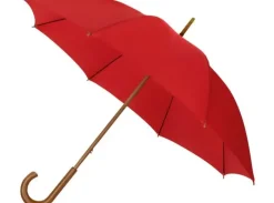 Golf Umbrellas|Bridal Umbrellas-Umbrella Heaven ECO Wood Stick Walking Umbrella – Canopy Made From Recycled Plastics Red