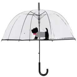 Mens Walking Umbrellas|Animal, Birds & Butterfly Art-Umbrella Heaven Scottie Dog Dome Umbrella Clear