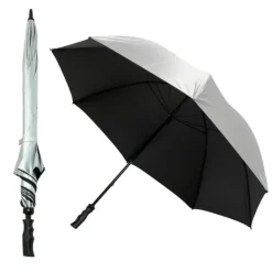 Windproof Golf Umbrellas|Golf Umbrellas-Umbrella Heaven back UV Golf Umbrella Silver