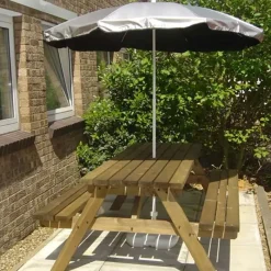 UV Protection Garden Parasols|Garden Parasols-Umbrella Heaven back UV Protective Garden and Beach Parasol Silver