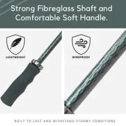 Windproof Golf Umbrellas|Golf Umbrellas-Umbrella Heaven StormStar Windproof Charcoal Golf Umbrella Grey