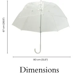 Bridal Umbrellas|Dome Umbrellas-Umbrella Heaven Vision Clear White Trim Dome Umbrella