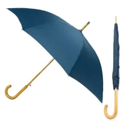 Windproof Umbrellas|Mens Windproof Umbrella-Umbrella Heaven Warwick Dark Blue Windproof Walking Umbrella
