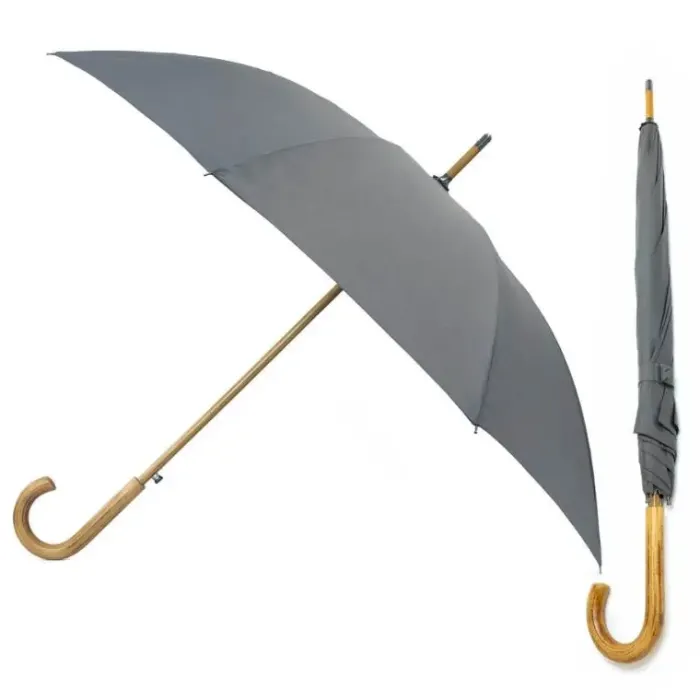Windproof Umbrellas|Mens Windproof Umbrella-Umbrella Heaven Warwick Windproof Walking Umbrella Grey