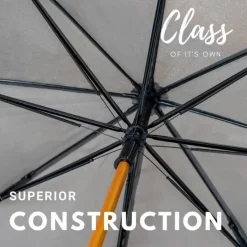 Windproof Umbrellas|Mens Windproof Umbrella-Umbrella Heaven Warwick Windproof Walking Umbrella Grey
