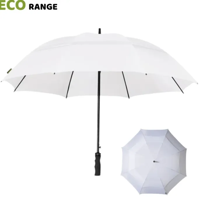 Golf Umbrellas|Bridal Umbrellas-Umbrella Heaven ECO Golf Umbrella – Automatic – Vented – Windproof White