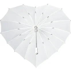 Bridal Umbrellas|Special Offers-Umbrella Heaven Heart Umbrella White