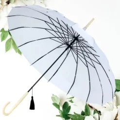 Bridal Umbrellas|Pagoda Umbrellas-Umbrella Heaven Oriental Pagoda Umbrella White