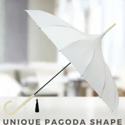 Bridal Umbrellas|Pagoda Umbrellas-Umbrella Heaven Oriental Pagoda Umbrella White