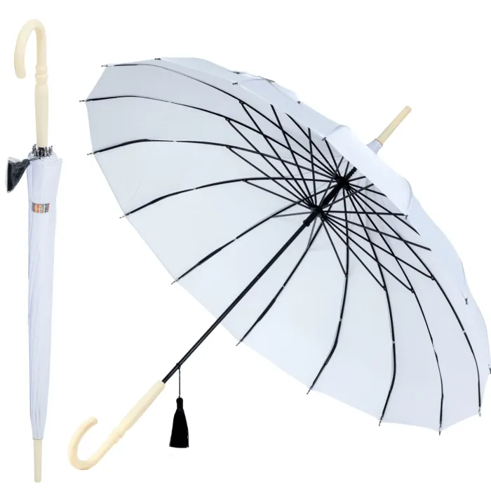 Bridal Umbrellas|Pagoda Umbrellas-Umbrella Heaven Oriental Pagoda Umbrella White