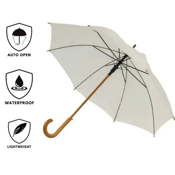 Bridal Umbrellas|Ladies Walking-Umbrella Heaven Wood Stick Umbrella – Ivory