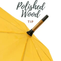 Ladies Walking-Umbrella Heaven Wood Stick Umbrella Yellow